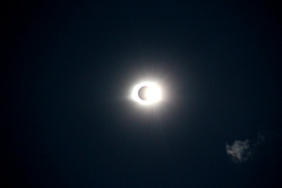 End of totality, Clayton, GA August 21 2017