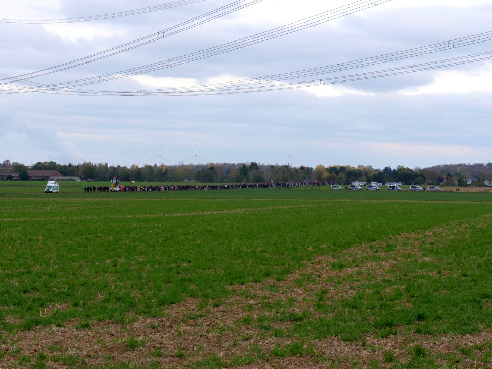 Ende Gelände Demonstration from Hambachbahn blockade back to camp 28-10-2018 01