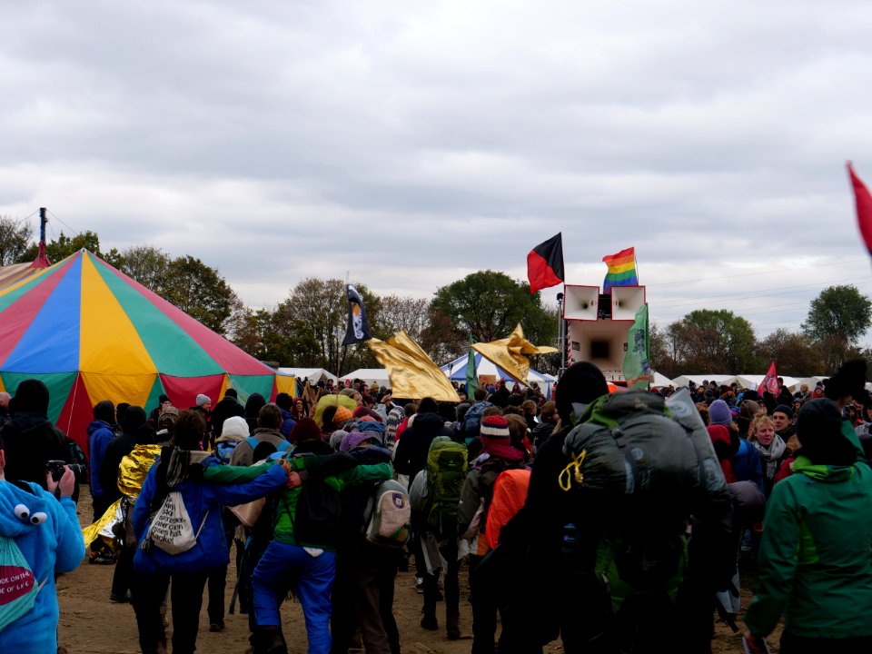 Ende Gelände Demonstration from Hambachbahn blockade back to camp 28-10-2018 12
