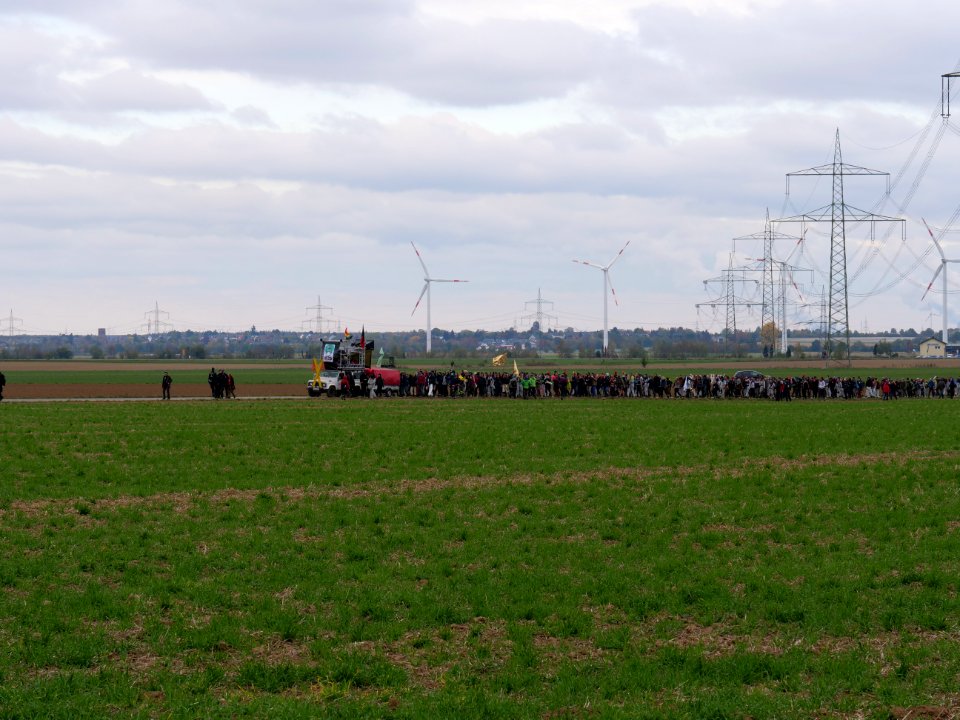 Ende Gelände Demonstration from Hambachbahn blockade back to camp 28-10-2018 03