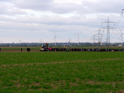 Ende Gelände Demonstration from Hambachbahn blockade back to camp 28-10-2018 03