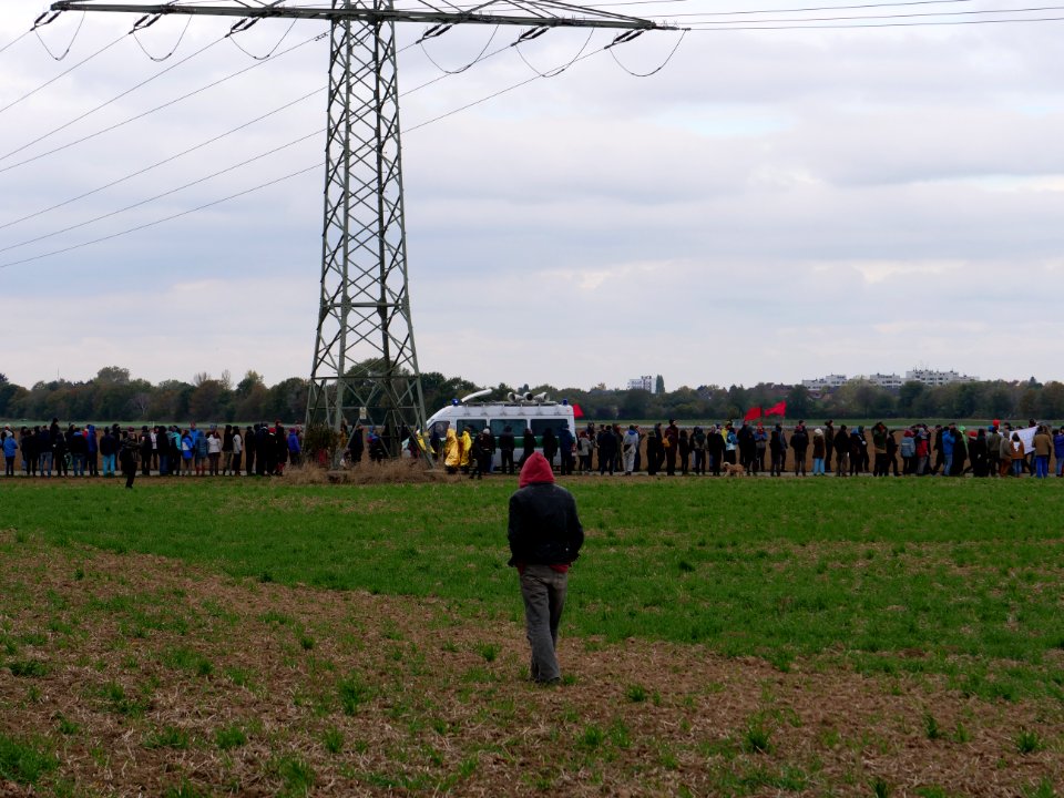 Ende Gelände Demonstration from Hambachbahn blockade back to camp 28-10-2018 05