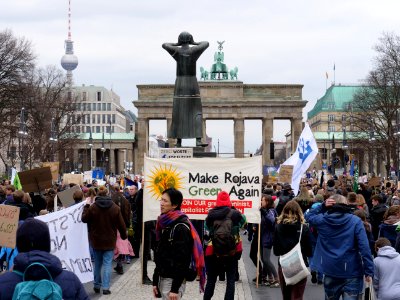 End of the FridaysForFuture demonstration Berlin 29-03-2019 04