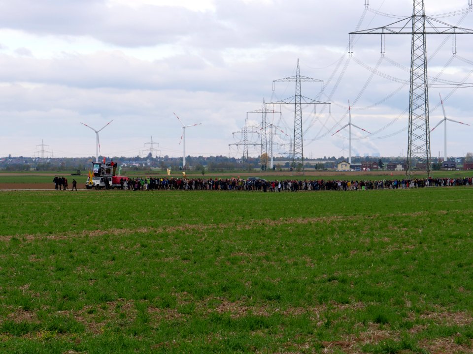 Ende Gelände Demonstration from Hambachbahn blockade back to camp 28-10-2018 02