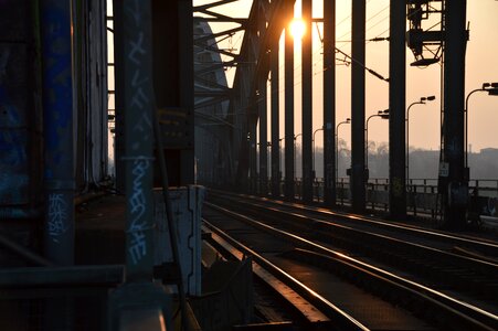 Rails train bridge photo