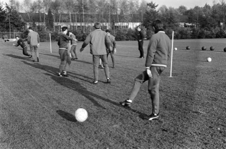 Enkele spelers tijdens de training, Bestanddeelnr 919-7506