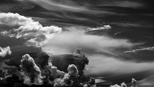 Atmosphere sky black and white photo