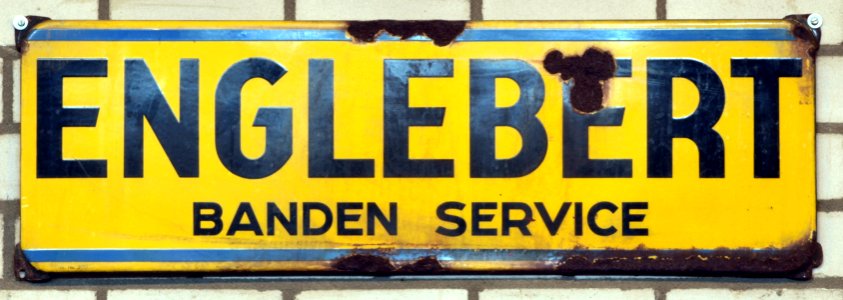 ENGLEBERT enamel advert sign at the den hartog ford museum pic-057