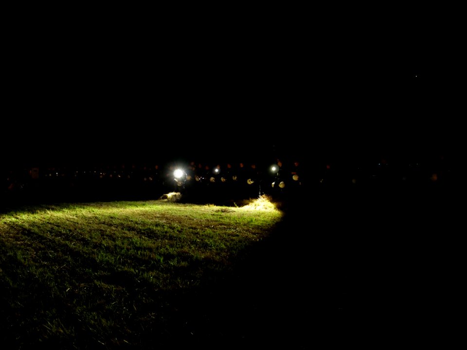 Ende Gelände Red Finger on a field near Keyenberg at night 21-06-2019 04