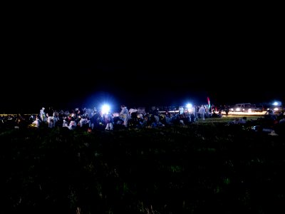 Ende Gelände Red Finger on a field near Keyenberg at night 22-06-2019 04