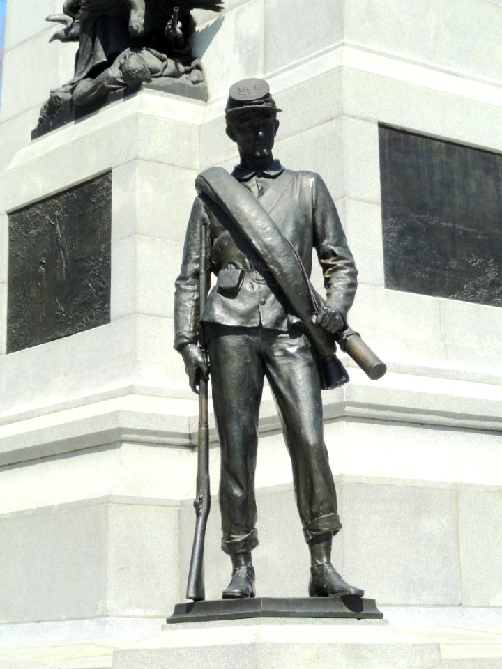 Engineer statue - SW corner - General William Tecumseh Sherman Monument - Sherman Plaza - Washington DC - - DSC08297