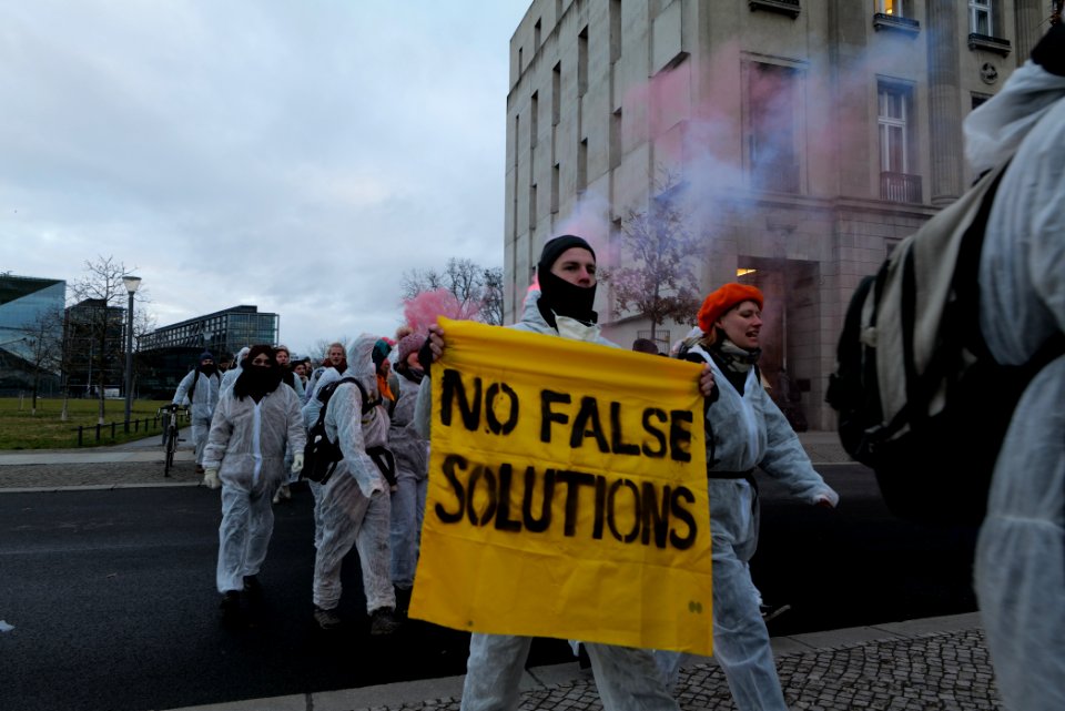 Ende Gelände protest during German government decision about the coal power usage at the chancellery 2020-01-29 20