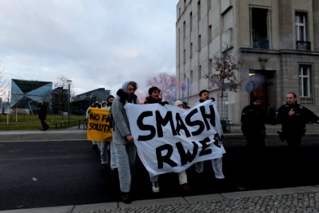 Ende Gelände protest during German government decision about the coal power usage at the chancellery 2020-01-29 19
