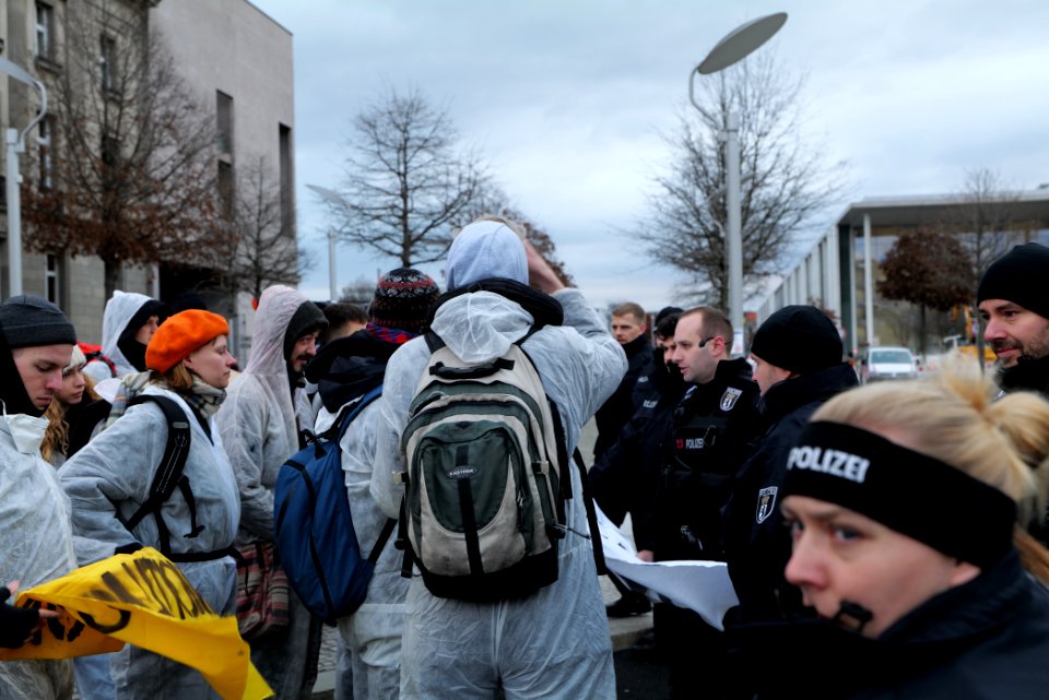 Ende Gelände protest during German government decision about the coal power usage at the chancellery 2020-01-29 28
