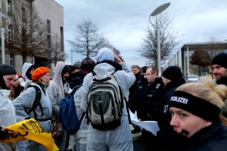 Ende Gelände protest during German government decision about the coal power usage at the chancellery 2020-01-29 28