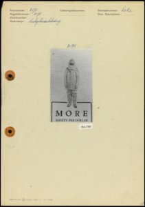 Engelstalige advertentie voor veiligheidskleding, Bestanddeelnr 256-1785