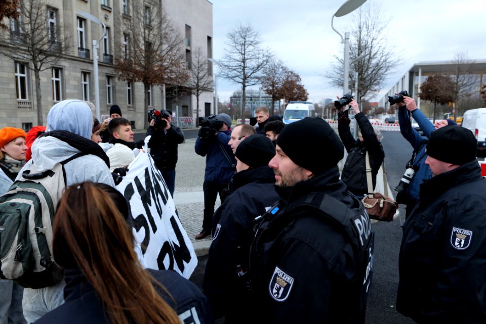 Ende Gelände protest during German government decision about the coal power usage at the chancellery 2020-01-29 27