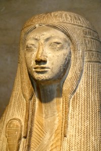 Enehey, excavated from Saqqarah, Egypt, New Kingdom, late 18th Dynasty to early 19th Dynasty, c. 1300-1200 BC, limestone, view 5 - Matsuoka Museum of Art - Tokyo, Japan - DSC07016