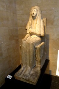 Enehey, excavated from Saqqarah, Egypt, New Kingdom, late 18th Dynasty to early 19th Dynasty, c. 1300-1200 BC, limestone, view 1 - Matsuoka Museum of Art - Tokyo, Japan - DSC07009