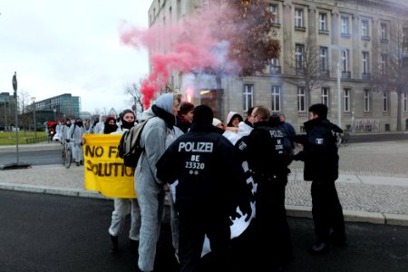 Ende Gelände protest during German government decision about the coal power usage at the chancellery 2020-01-29 21