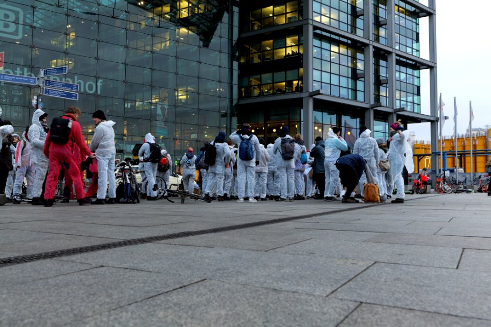 Ende Gelände protest during German government decision about the coal power usage at the chancellery 2020-01-29 01