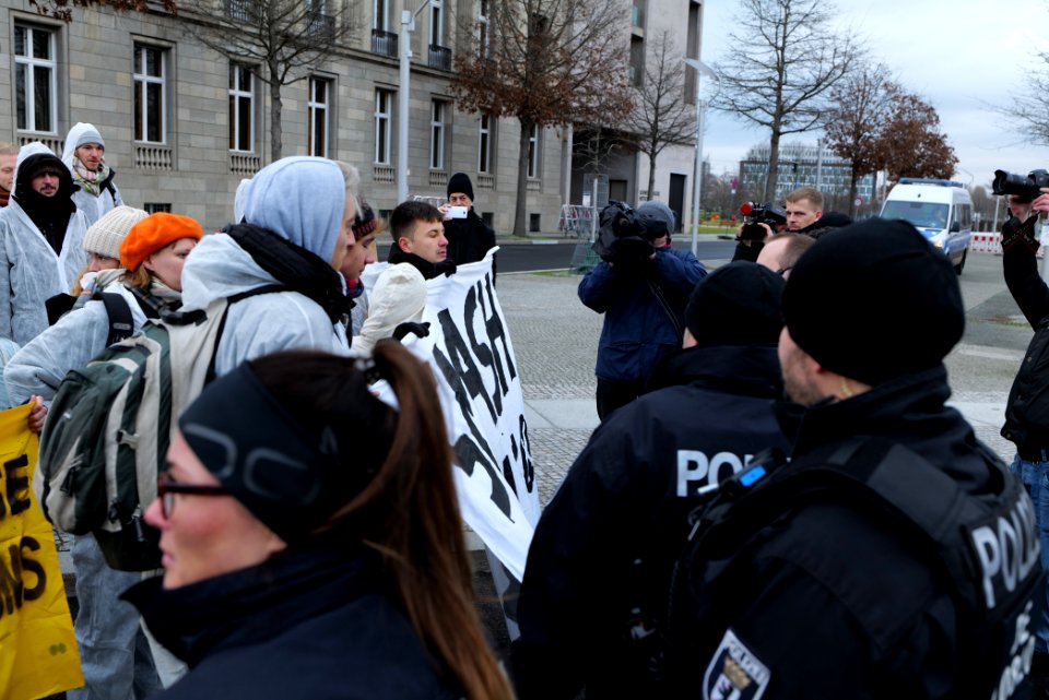 Ende Gelände protest during German government decision about the coal power usage at the chancellery 2020-01-29 26