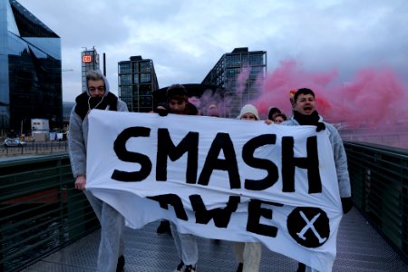 Ende Gelände protest during German government decision about the coal power usage at the chancellery 2020-01-29 11
