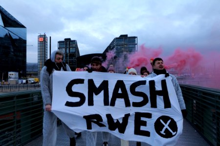 Ende Gelände protest during German government decision about the coal power usage at the chancellery 2020-01-29 10