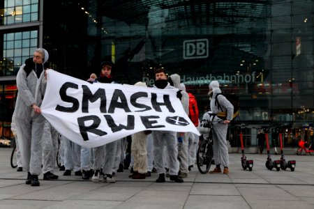 Ende Gelände protest during German government decision about the coal power usage at the chancellery 2020-01-29 04