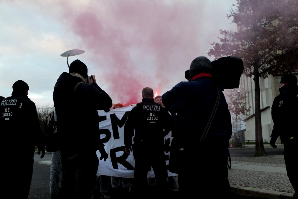 Ende Gelände protest during German government decision about the coal power usage at the chancellery 2020-01-29 22