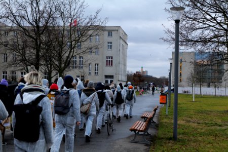 Ende Gelände protest during German government decision about the coal power usage at the chancellery 2020-01-29 14