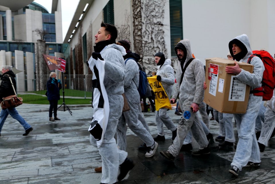 Ende Gelände protest during German government decision about the coal power usage at the chancellery 2020-01-29 31