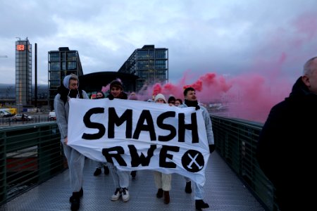Ende Gelände protest during German government decision about the coal power usage at the chancellery 2020-01-29 08