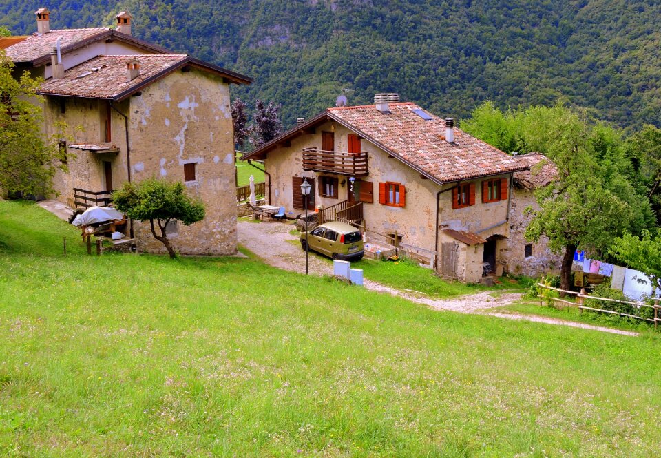 Old houses nature tranquility