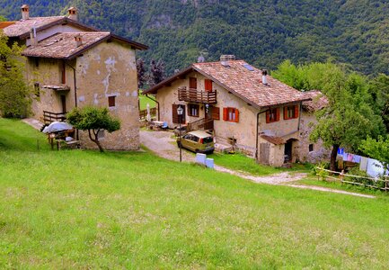 Old houses nature tranquility