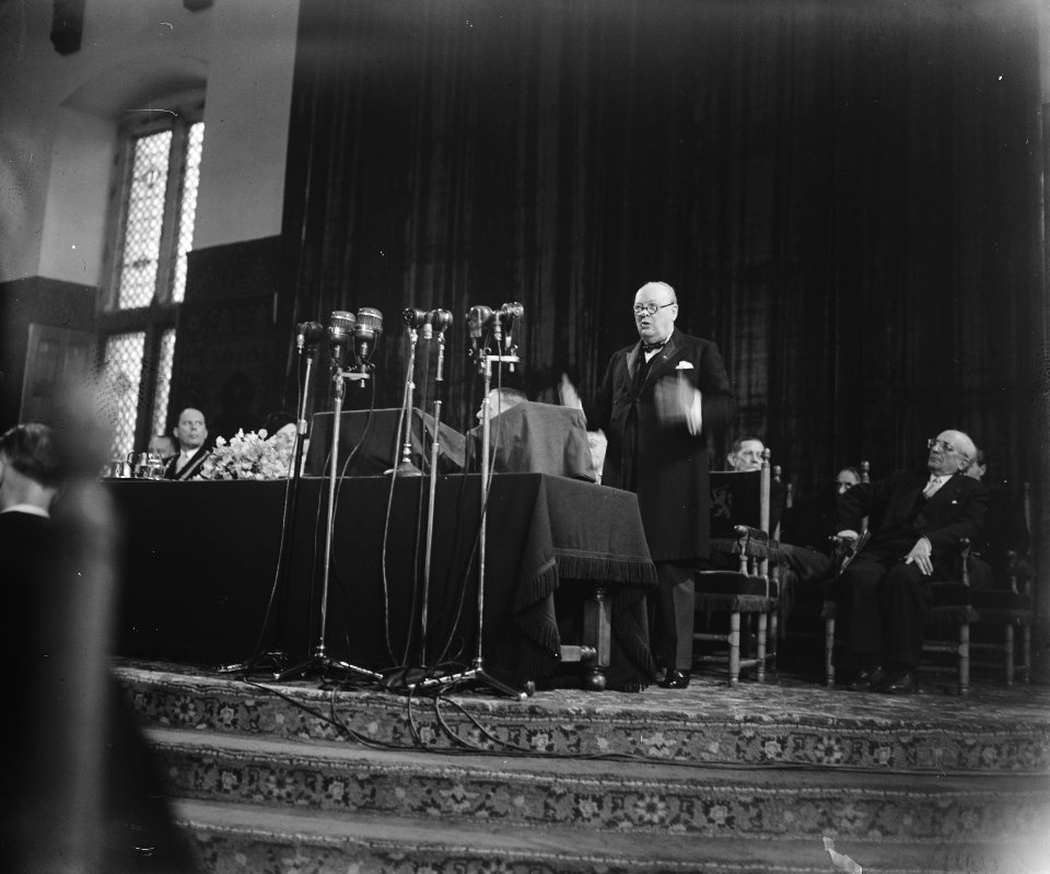 Europa Congres Ridderzaal Den Haag. Churchill, Bestanddeelnr 902-7381
