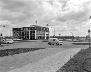 Euromotel geopend door wethouder mr HFC van Wijck , exterieur van het motel, Bestanddeelnr 914-0944