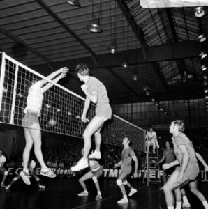 Europa Cup Volleybal Delta Lloyd AMVJ tegen Steana Boekarest 0-3, Bestanddeelnr 924-0706