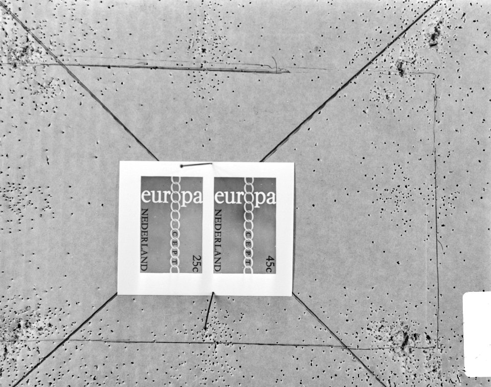 Europazegel 1971 nieuwe Nederlandse postzegels van 25 en 45 cent met het Europ…, Bestanddeelnr 924-3425