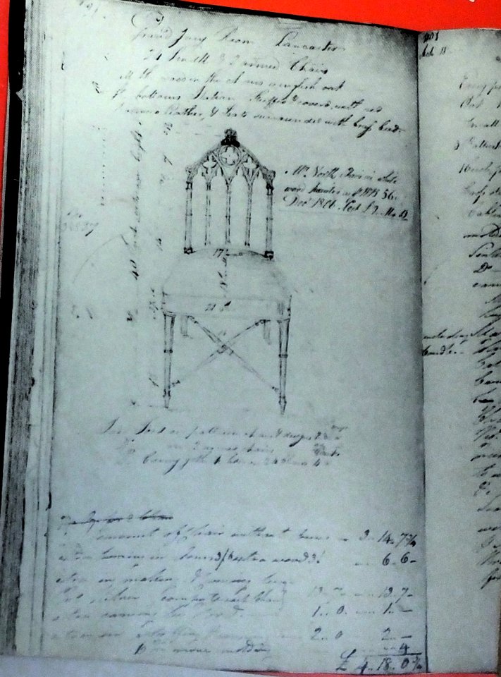 Estimate Book sketch 1806 Grand Jury Room Chair, Red book 1984 2856ce