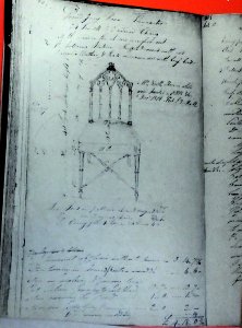 Estimate Book sketch 1806 Grand Jury Room Chair, Red book 1984 2856ce
