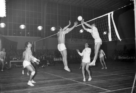 Europa-Cup volleybal MVC-Reva tegen Rapid Bucarest, Bestanddeelnr 912-2435