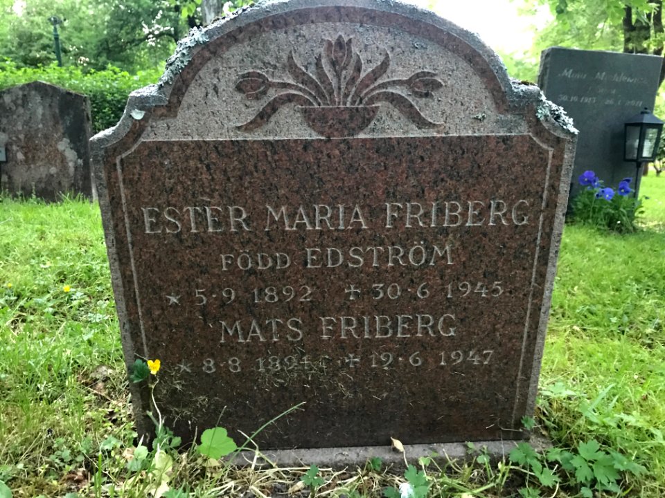 Ester Maria Friberg grav
