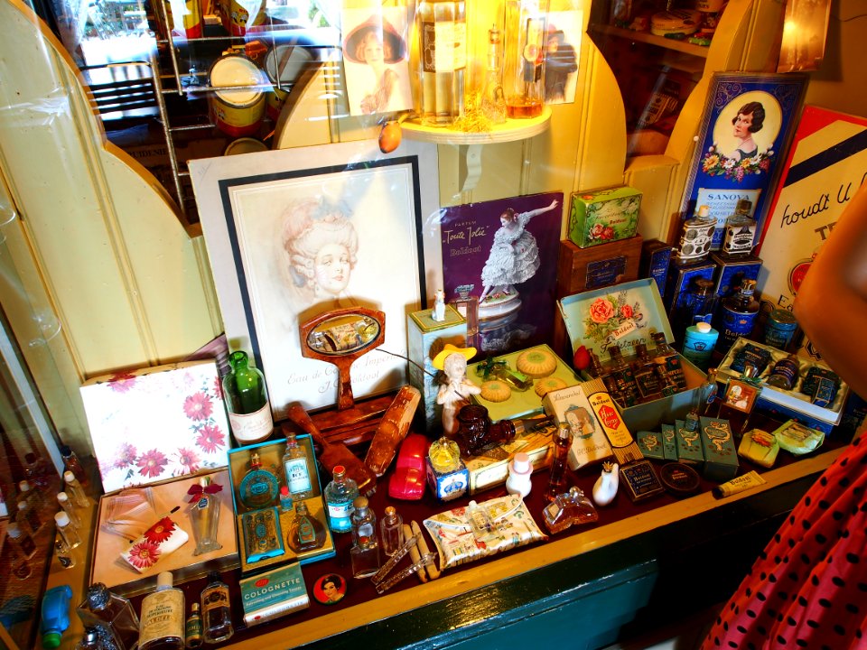 Etalage kruidenierswinkel