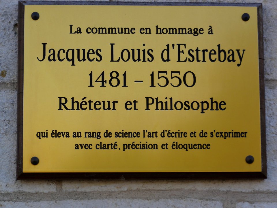 Estrebay (Ardennes) plaquette Jacques-Louis d'Estrebay
