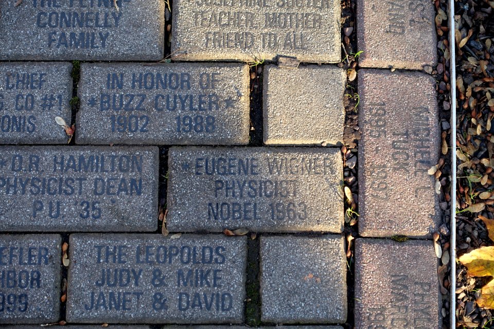 Eugene Wigner memorial brick - Palmer Square - Princeton, NJ - DSC00881