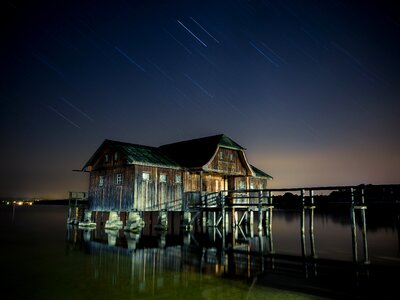 Ammersee night house photo