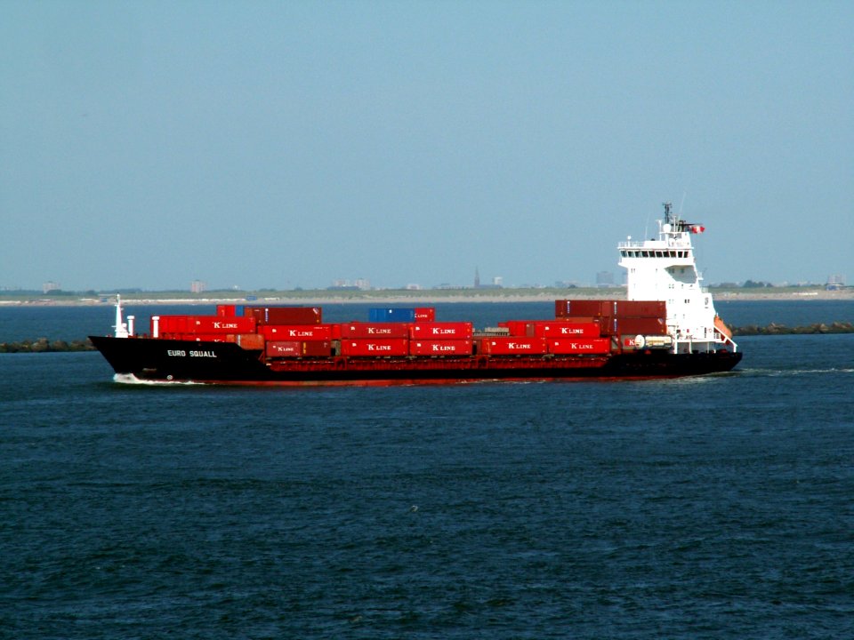 Euro Squall IMO 9244192 leaving Port of Rotterdam 15-Jul-2006
