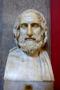 Euripides. inv. 302, Roman copy after a Greek original from ca. 330 BC, marble - Museo Pio-Clementino - Vatican Museums - DSC00987