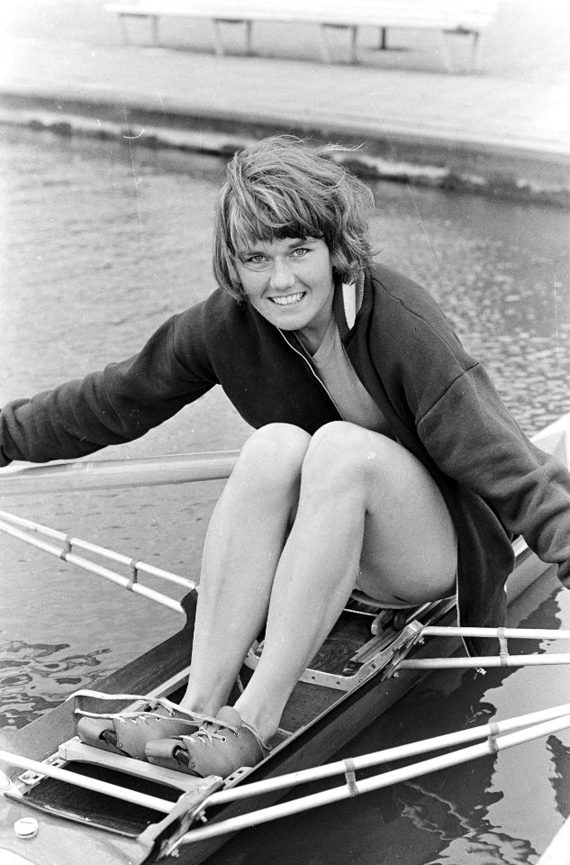 Europese Roeikampioenschappen 1966, Skif-kampioene van Nederland Truus Bauer, Bestanddeelnr 919-4739